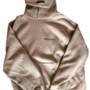 Fear of God Essentials Beige Hoodie